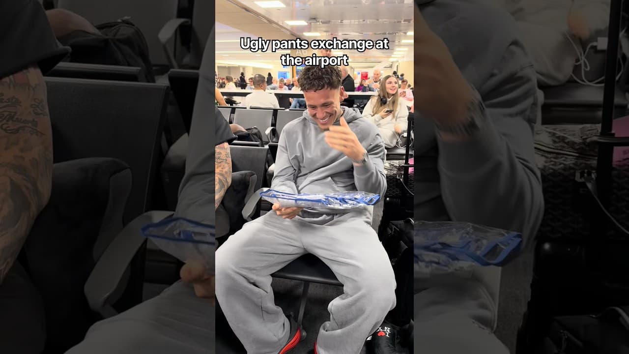 UGLY PANTS EXCHANGE AT THE AIRPORT #shorts