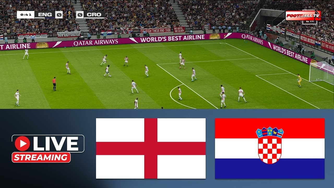 🔴LIVE : ENGLAND vs CROATIA | FIFA World Cup 2026 | Match Stream | PES Game Simulation