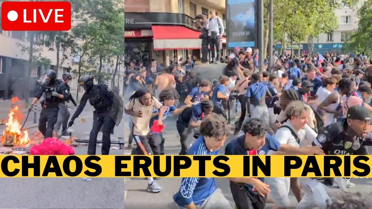BREAKING: Riots Erupt In Paris - French Police Lose Control Of PSG Mob