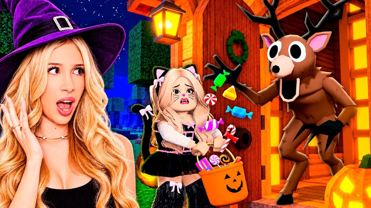 I Went TRICK-OR-TREATING in 99 Nights in the Forest!