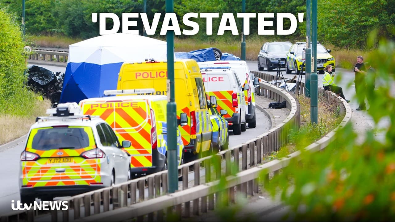 Seven dead, including two police officers, after car driving wrong way collides with marked vehicle