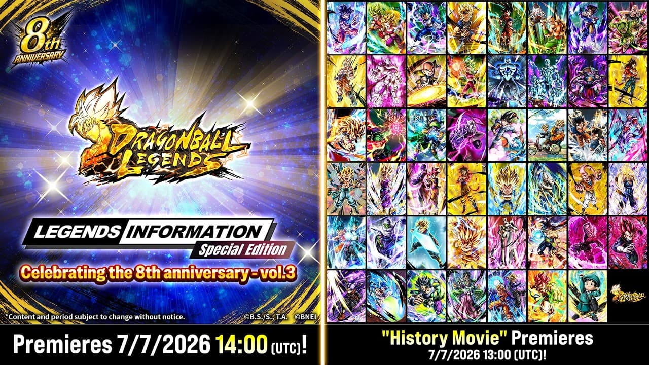 【DRAGON BALL LEGENDS】 LEGENDS INFORMATION Special Edition | Celebrating the 8th Anniversary - Vol. 3