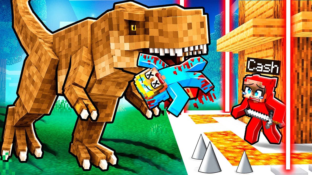 DINOSAURS vs Most Secure Minecraft House
