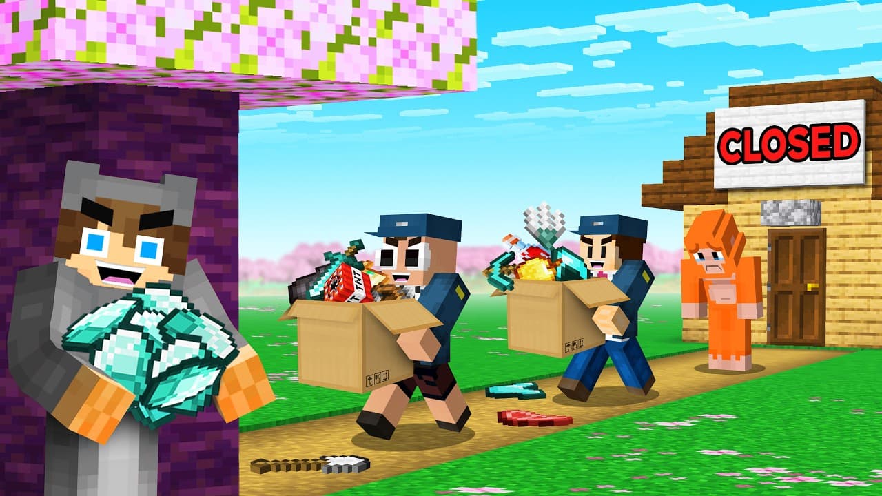 I Hired My Friends to Be REPO Men in Minecraft Cherry Island
