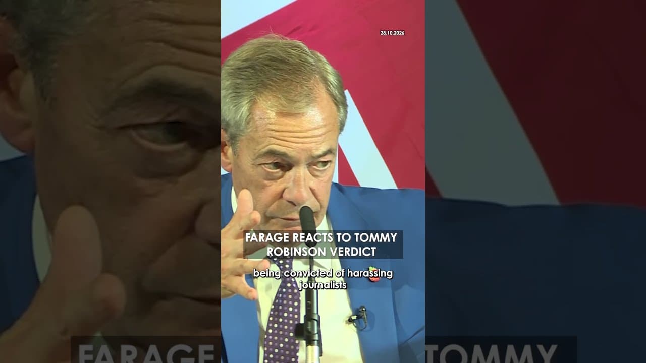 Nigel Farage Says Tommy Robinson Guilty Verdict Is ‘Very Wrong’ #Shorts #Farage
