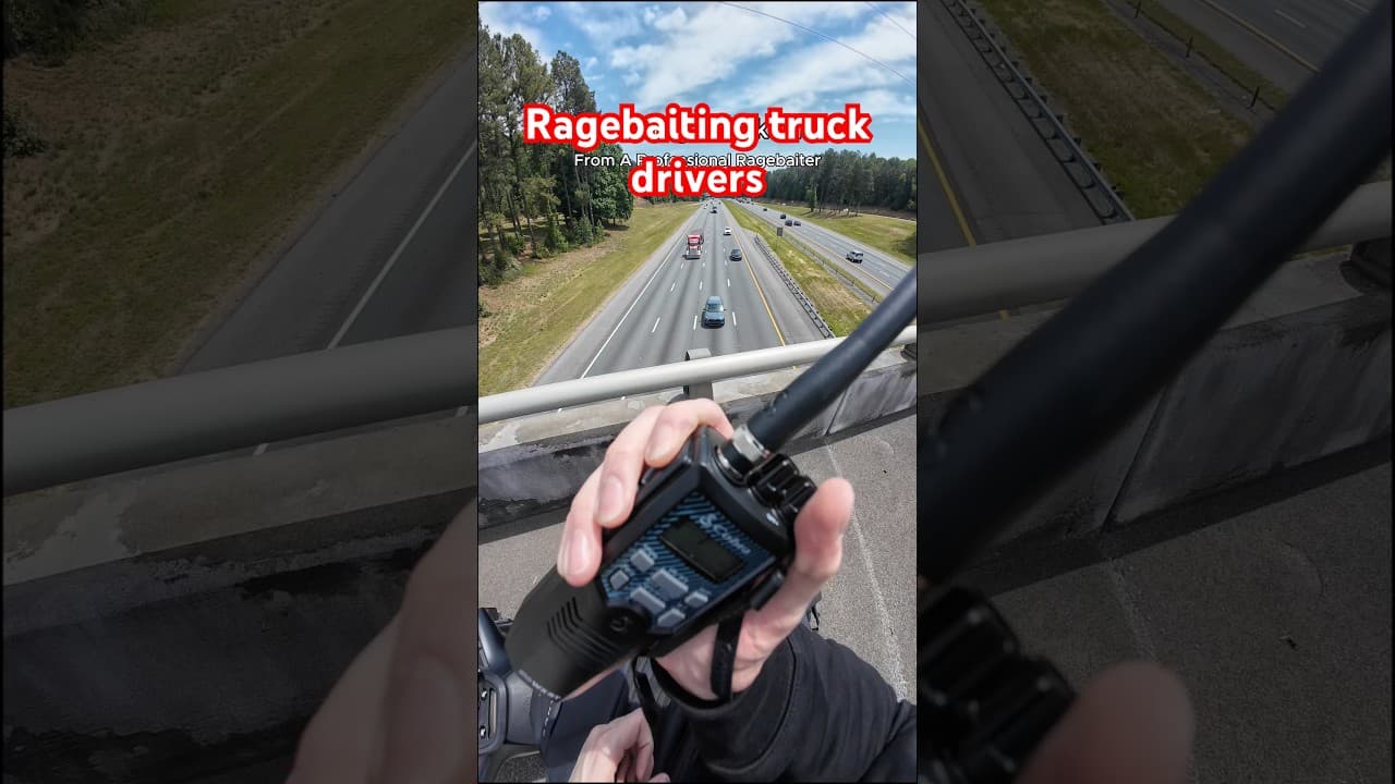 Ragebaiting truck drivers with a CB Radio  #ragebait #bikerboy #biketok #motovlog #funny