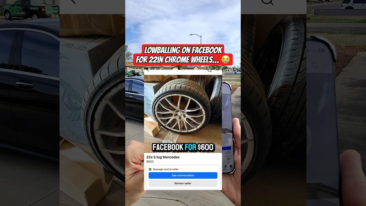 Hopefully they accept my lowball..😭 #chromewheels #s550 #lowball #facebook #marketplace