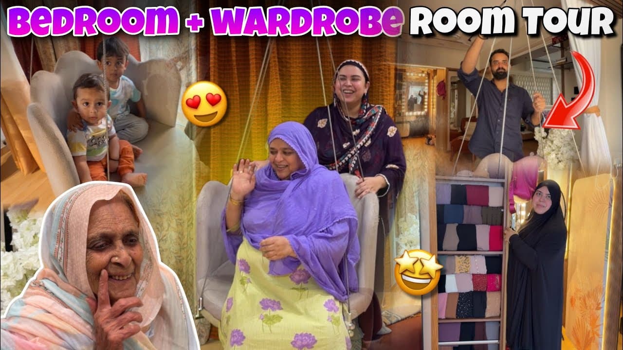 Our new wardrobe + Bedroom Tour 😍 | 2 in 1 Room | Gift for Amma ♥️ | New jhoola