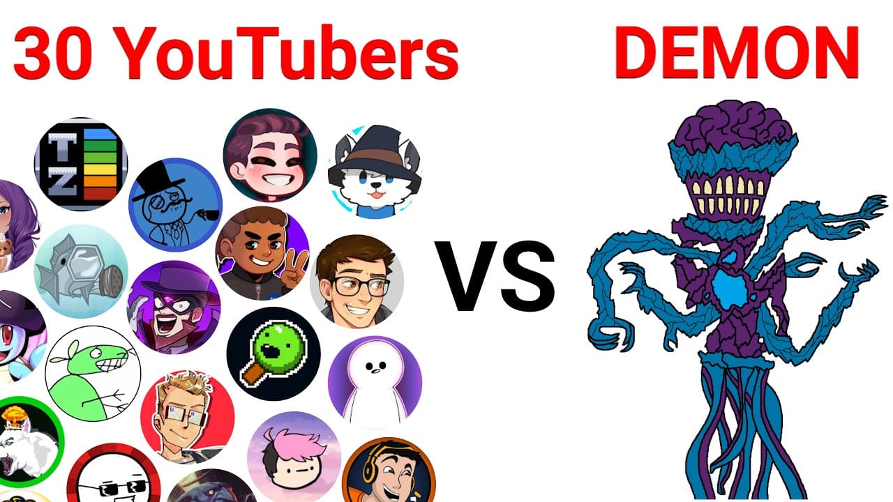 30 Youtubers Fight Against A Demon