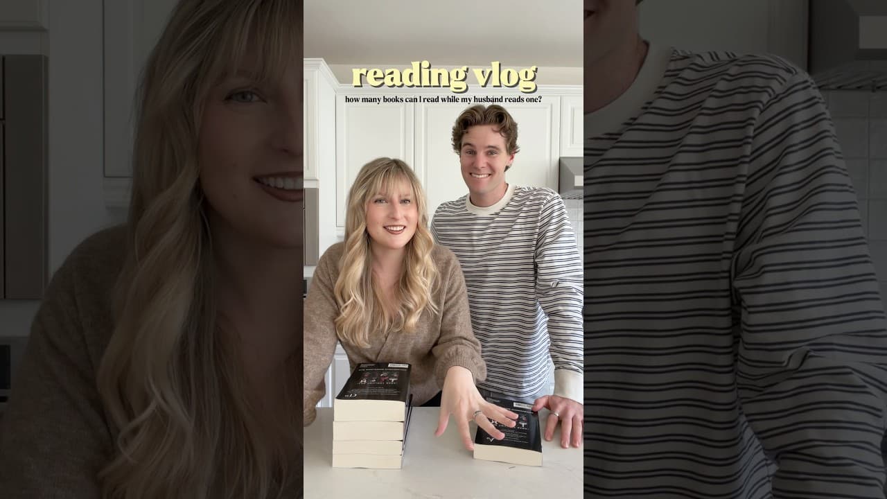 reading vlog - seeing how many books I can read while my husband reads one👀🫶