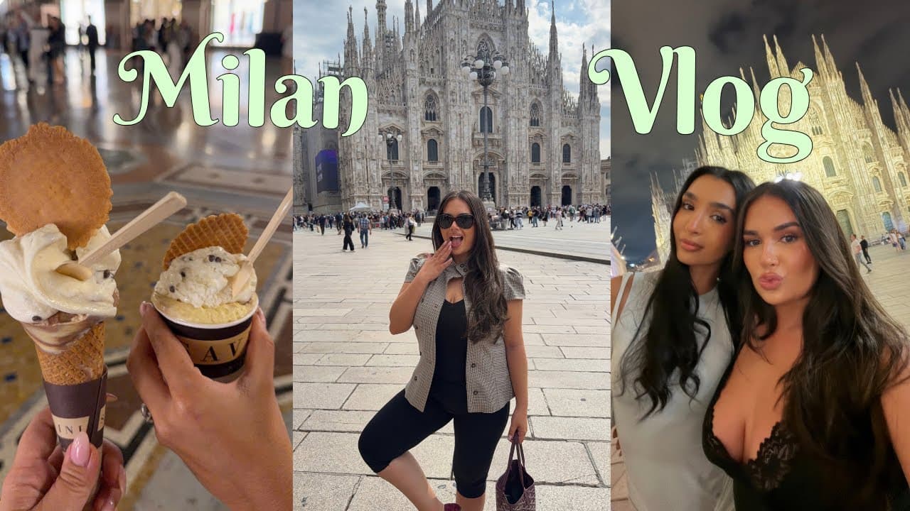 VISITING BESTIE IN MILAN!!! | Duomo, Gelato Deliveries & Pizza!!🇮🇹🍕🛵