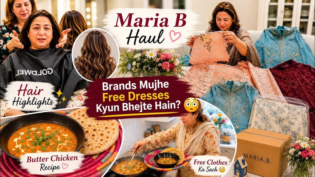    Free Clothes Ka Sach 😱kaha janey ke teyare , Hair Highlights & Dinner Vlog