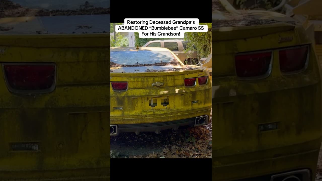 Restoring Deceased Grandpa’s ABANDONED “Bumblebee” Camaro SS For His Grandson!