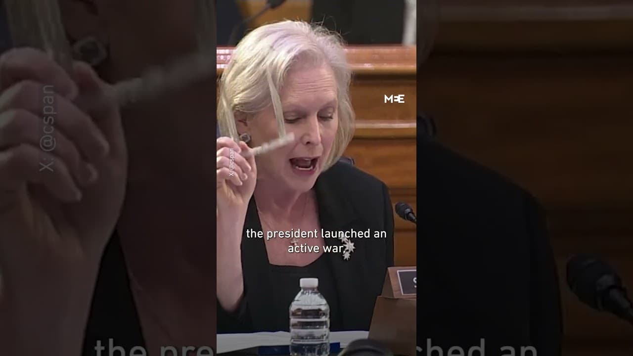 Gillibrand criticises Hegseth on funding request for Iran war
