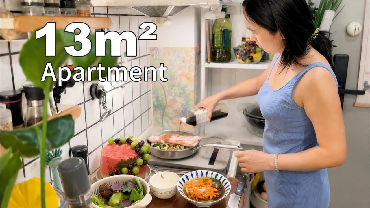 A Little Day That Meant a Lot in China 13㎡ Apartment 🇨🇳 | Grocery Shopping & DIY Watermelon Cake