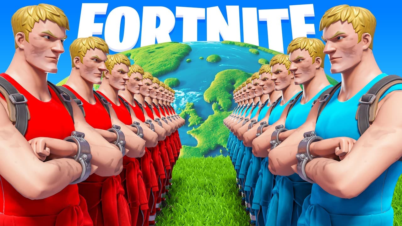 50 Players Simulate Civilization in Fortnite!