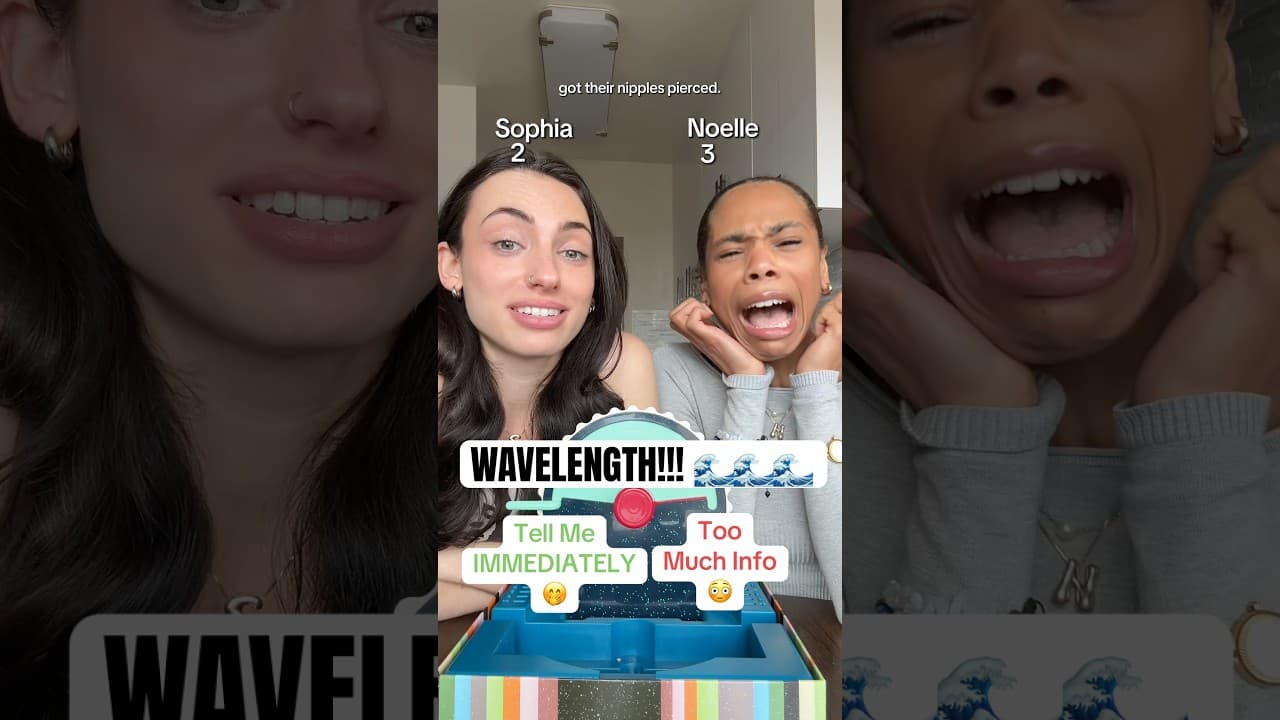 INFECTED PIERCING?!? Did we go too far 😳🫢 #besties #bestiesforever #wavelength #boardgames #tmi