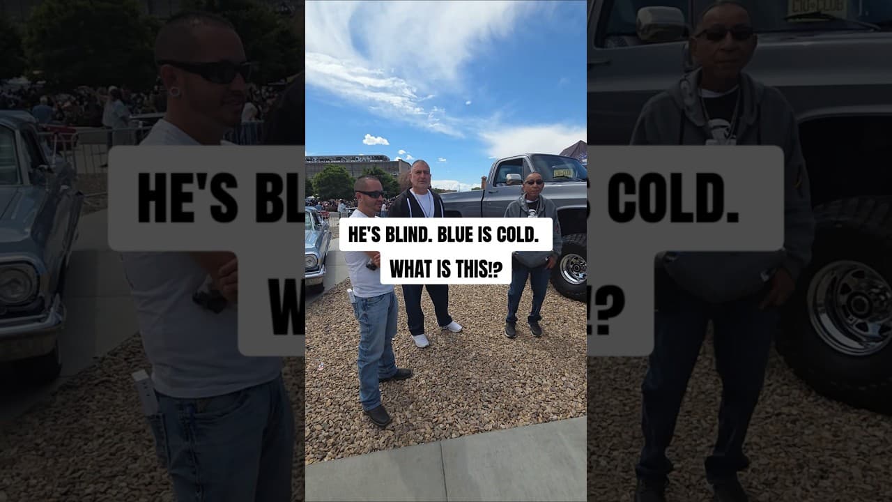 My blind husband has never seen color, what would THIS truck color be? #blind #classiccars