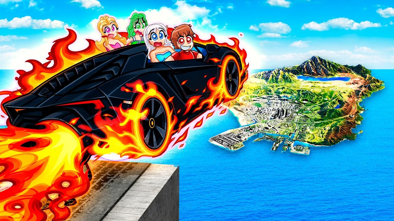 Jumping ELEMENTAL CARS Across ENTIRE MAP In GTA 5...