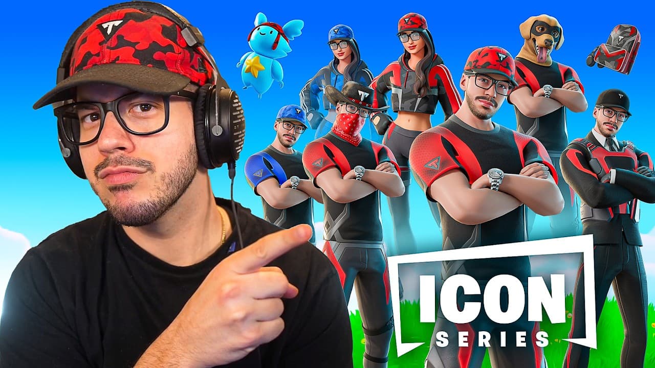 REACTING to MY FORTNITE ICON SKIN (Typical Gamer)