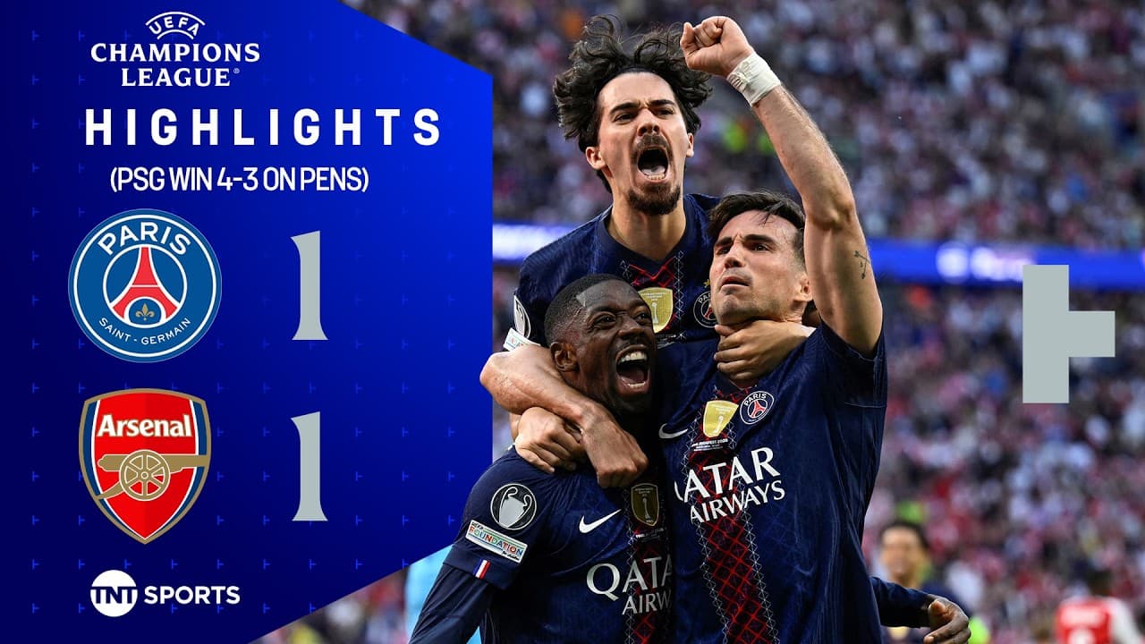 BACK TO BACK CHAMPIONS! 🏆 | PSG 1-1 Arsenal (PSG win 4-3 on pens) | UEFA Champions League Highlights
