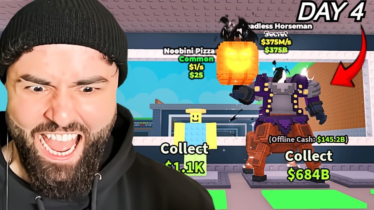 Day 4 Trading from NOOBINI to HEADLESS HORSEMAN in Steal A Brainrot