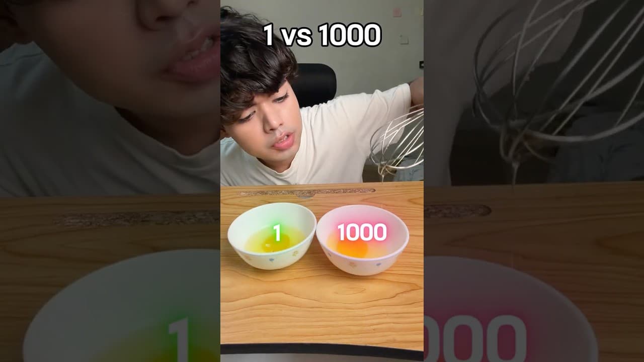 Egg 1 vs 1000 Whisk #cooking #food