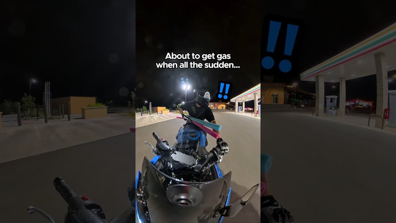 pool party at gas station??.....#biker #motorcycle