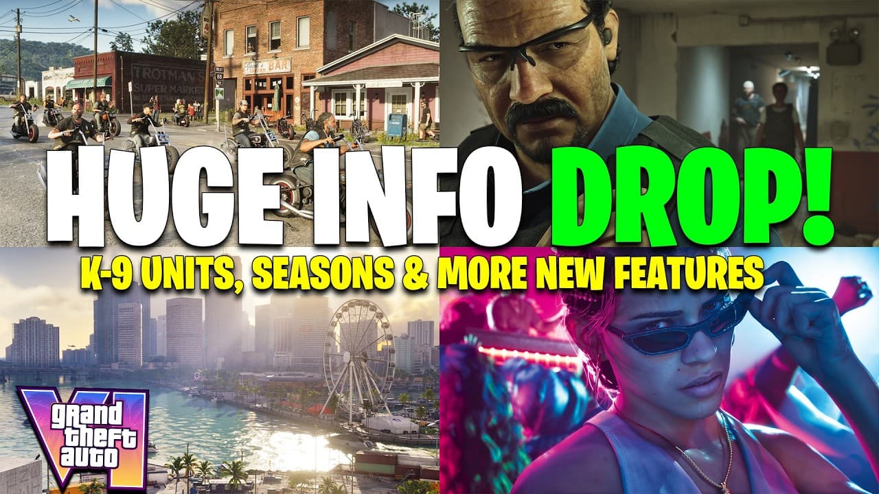 GTA 6: NEW INFO - 12 New Screenshots, K-9 Units, Weather, Seasons, Interiors & More!