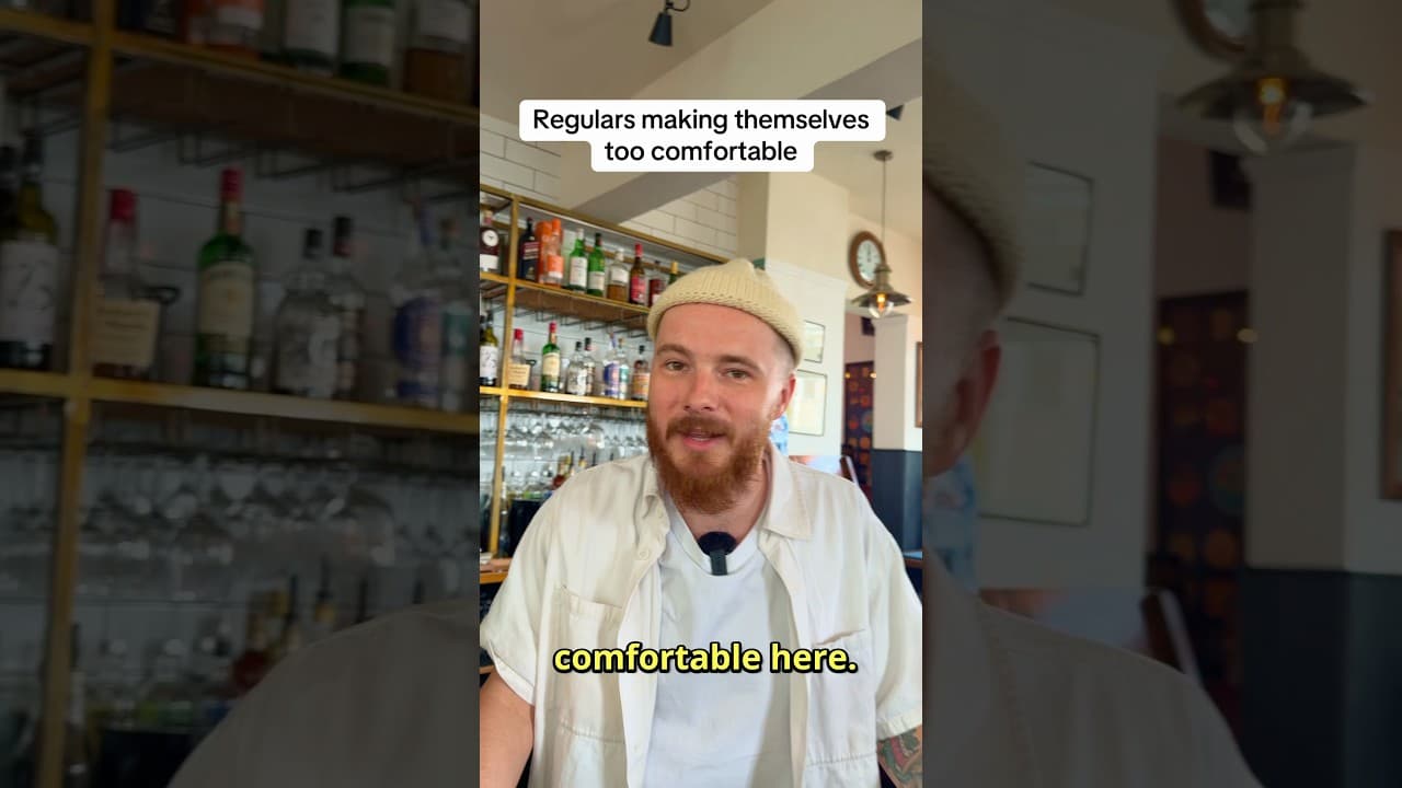 You can’t sleep in the pub I’m sorry #comedy #hospitality #bartender #service #work