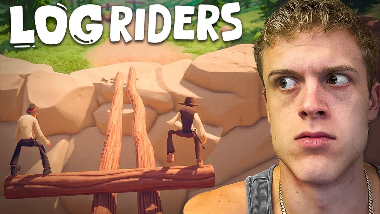 WE CANT FALL OFF THE LOG [Log Riders]