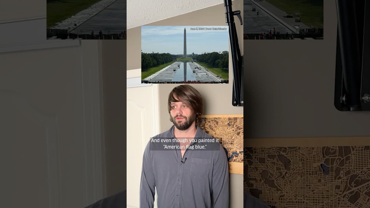 Did Trump fix the Reflecting Pool? And is it blue now?