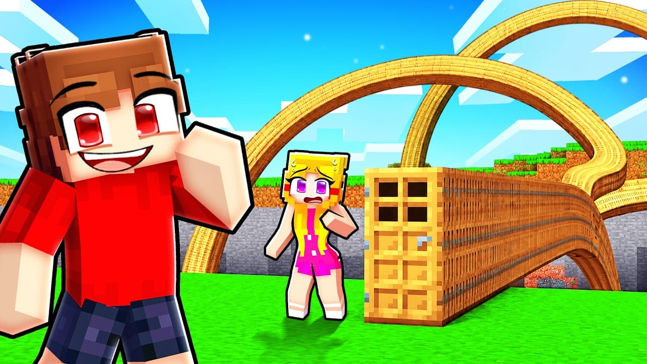 We Found the LONGEST DOOR in Minecraft…