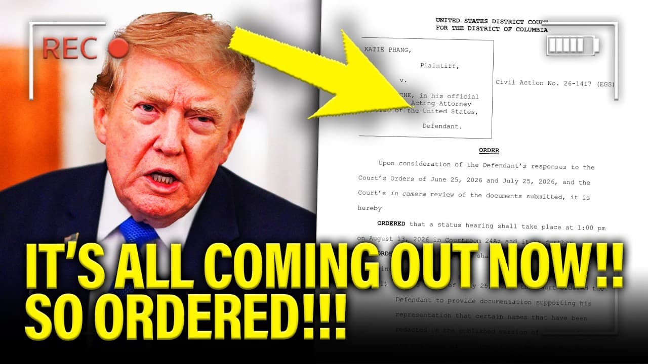🚨 Trump gets ORDER HE FEARED on Epstein Files!!