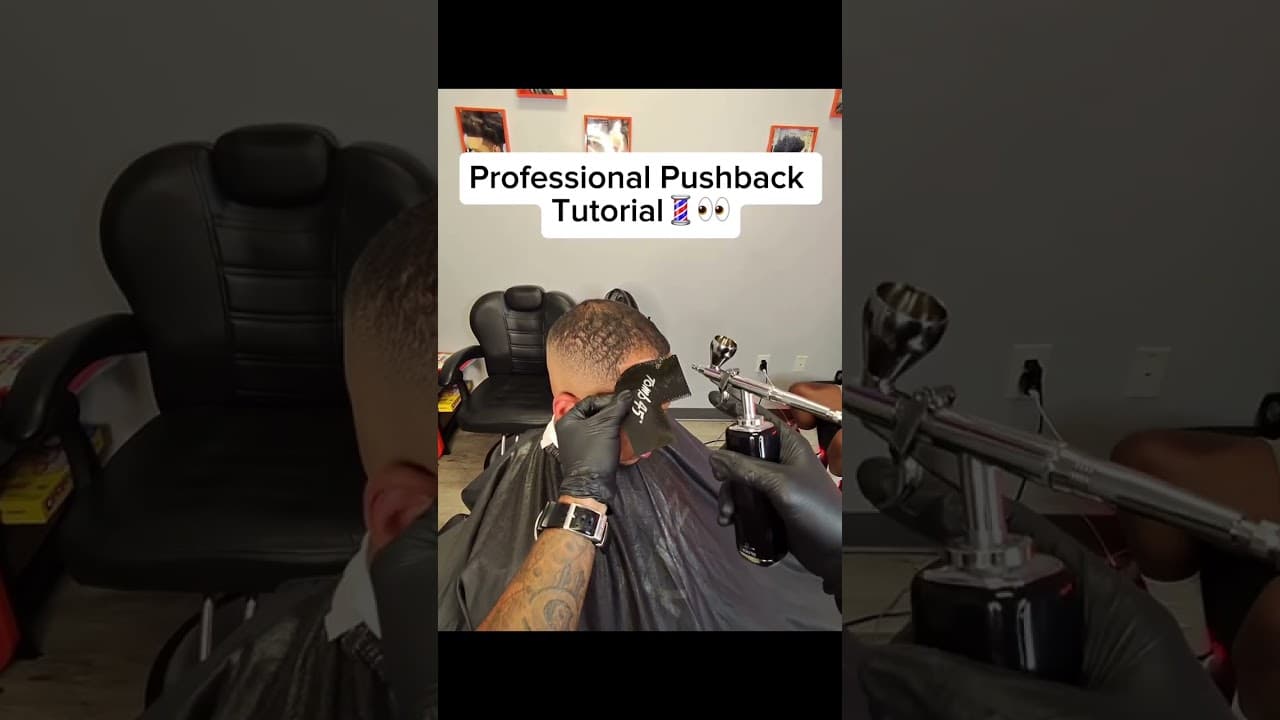 Professional Pushback Technique Step-by-Step #barber #lineup #fade