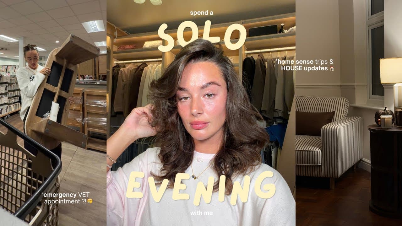 spend the evening ALONE with me 🤎 home updates, homesense shopping + EMERGENCY vet appointment 🥲