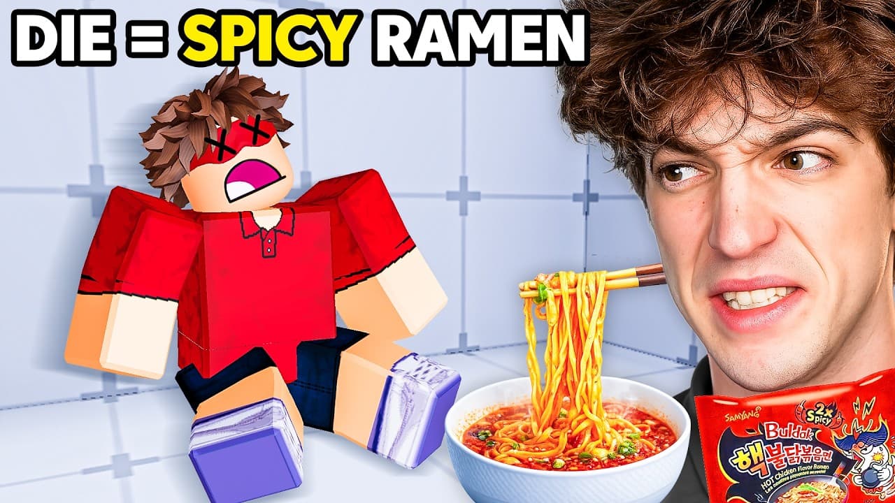 if i DIE i eat SPICY NOODLES in Roblox Rivals!