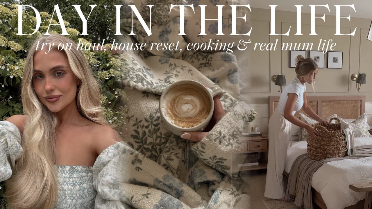DAY IN THE LIFE | try on haul, house reset, cosy thunderstorm & real mum of 2 life 