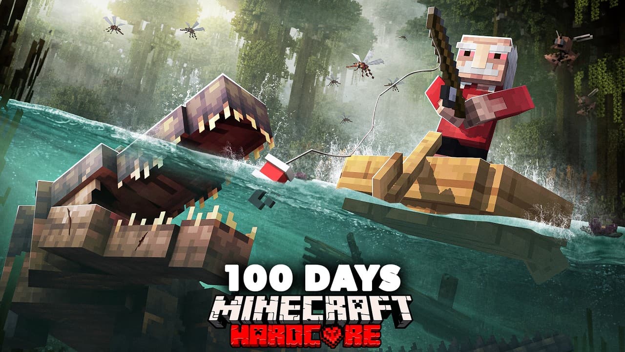 I Spent 100 Days in the Amazon Rainforest in REALISTIC Minecraft