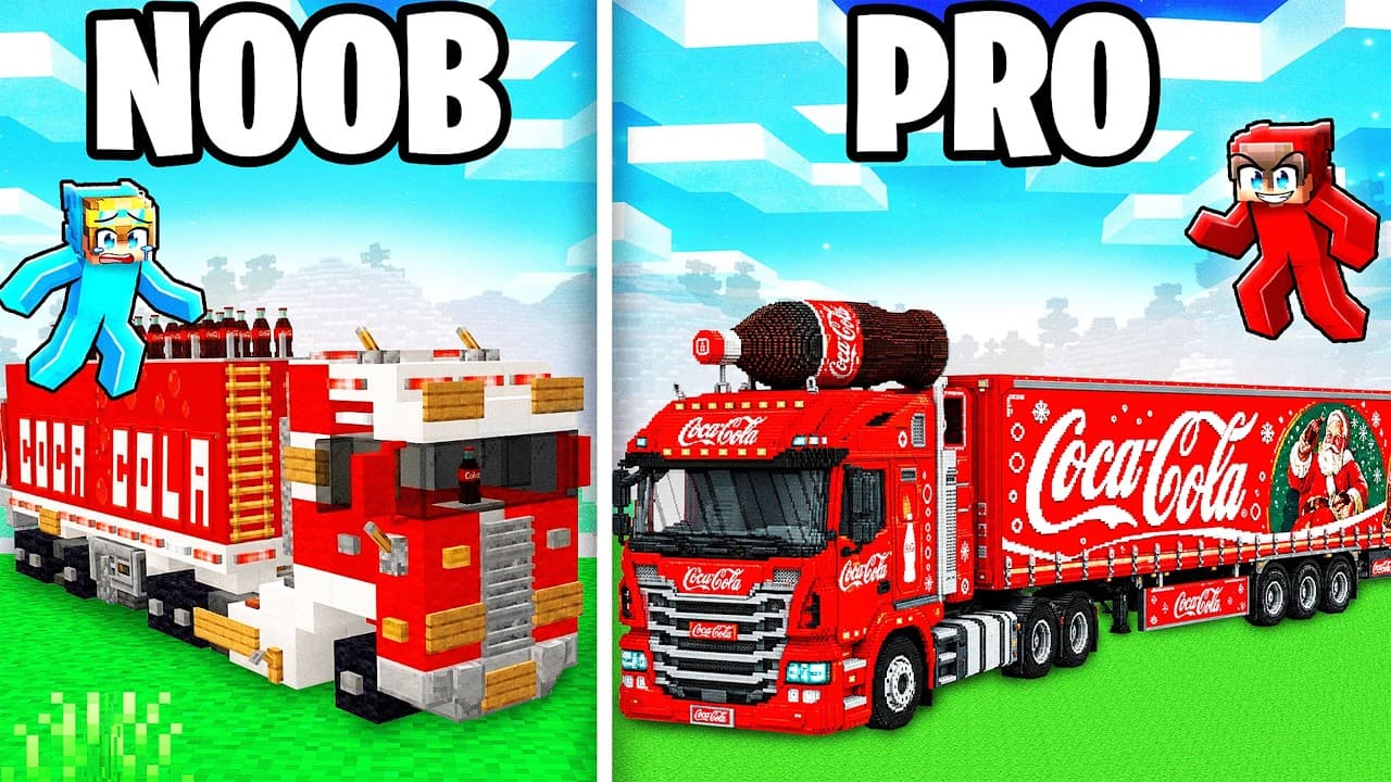 NOOB vs PRO Coca Cola TRUCK Battle!