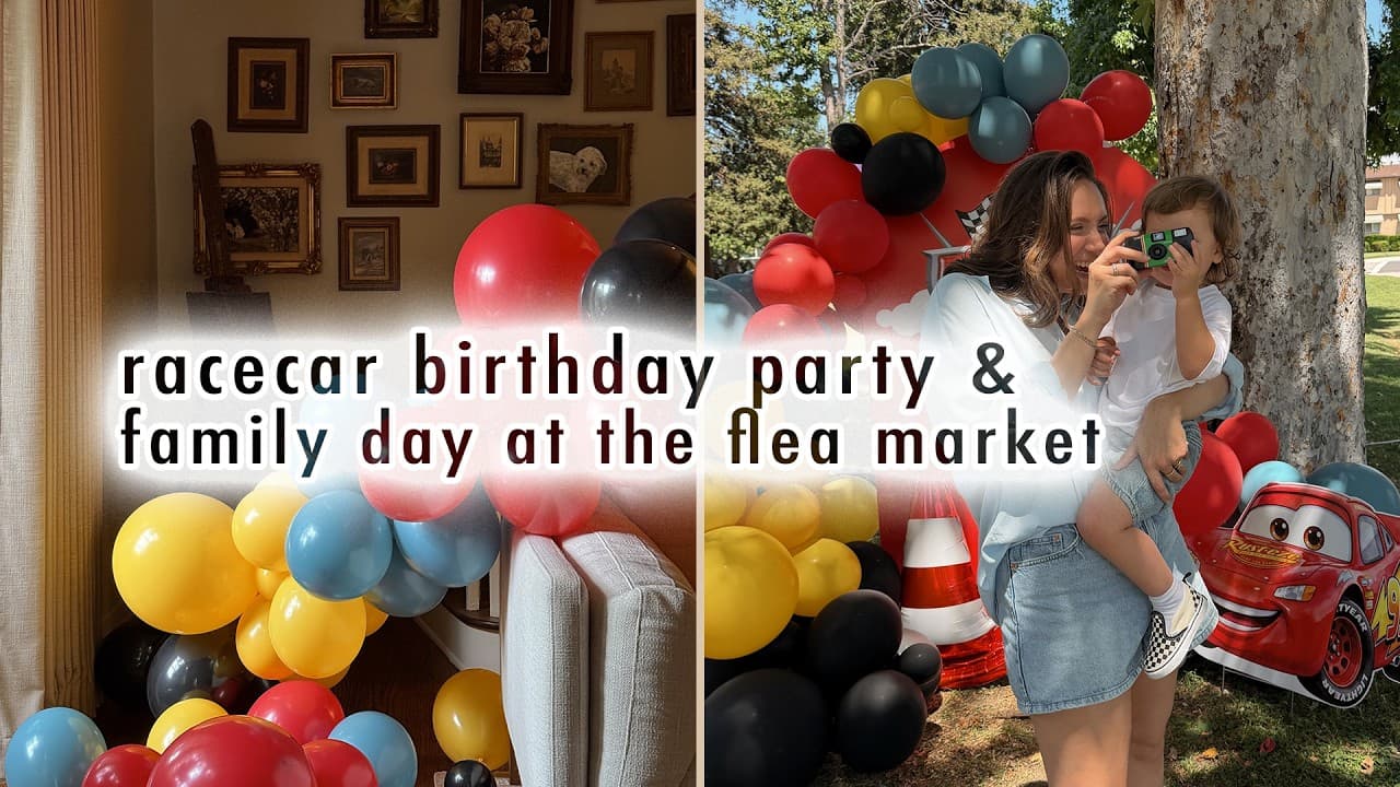 My Baby Is TWO! Racecar Party + Flea Market Decor Shopping ๐ | MaCenna Lee