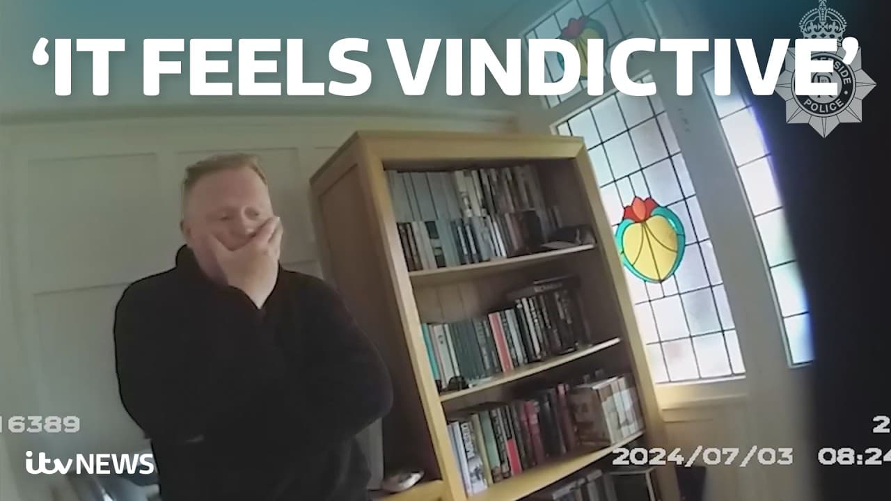 Watch 'monster' funeral director's angry reaction to being arrested