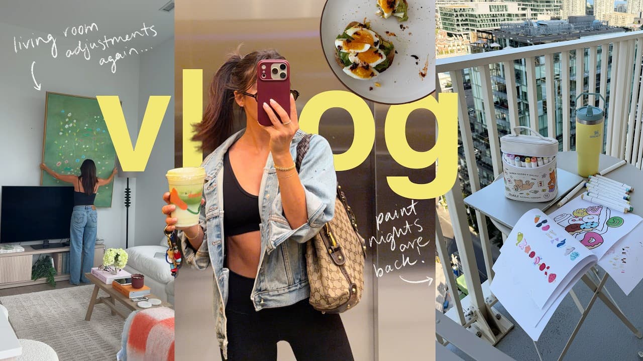 VLOG: spa date with mom, rearranging my living room (again) & my painting era is back!