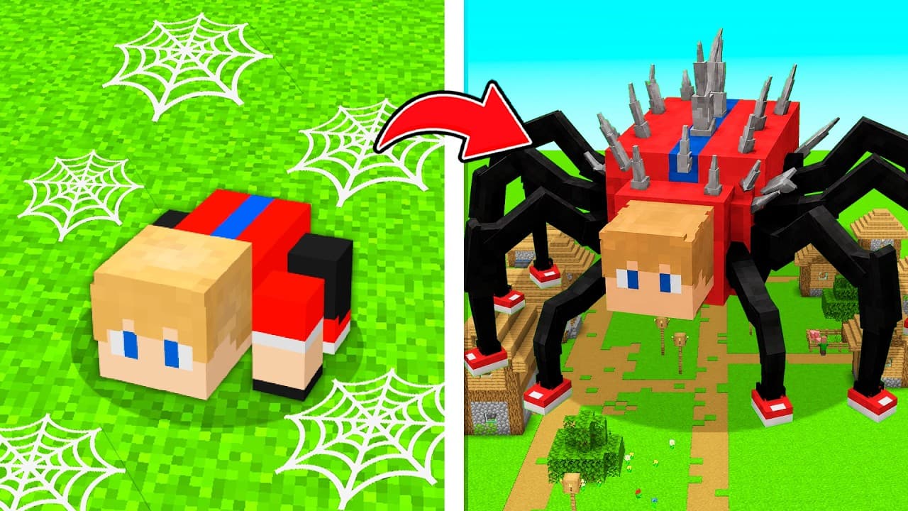 VIDA de ARANHA no Minecraft!