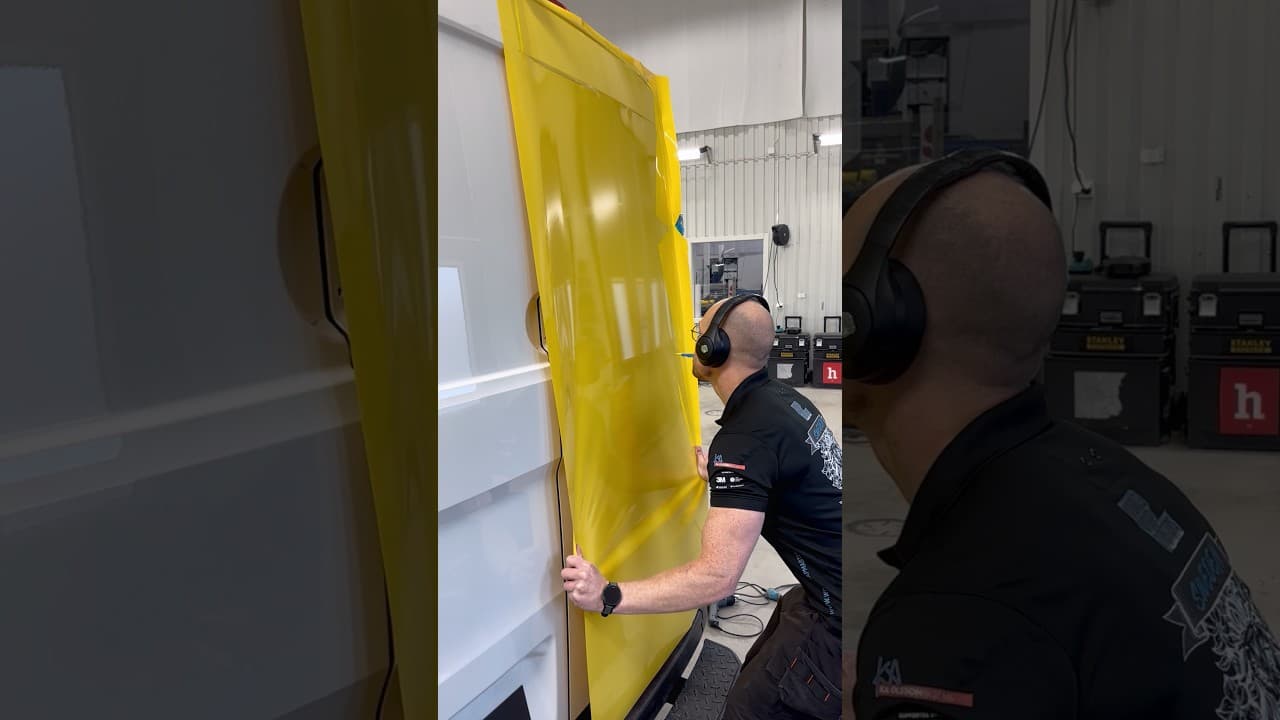 Yellow like a ๐ #carwrap #vinyl #car #cars #business #asmr #yellow #fyp #viral #short #wrap
