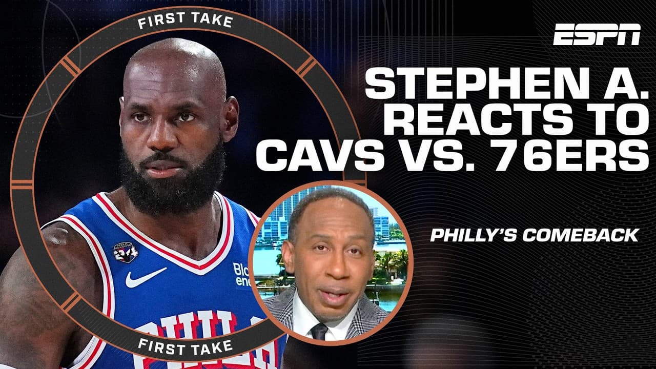 Stephen A. gives flowers to the 76ers for comeback win over the Cavs 💐 | First Take