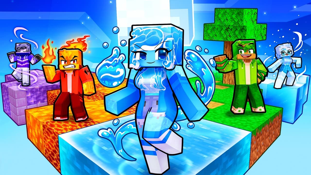 5 FRIENDS on an ELEMENTAL Skyblock!