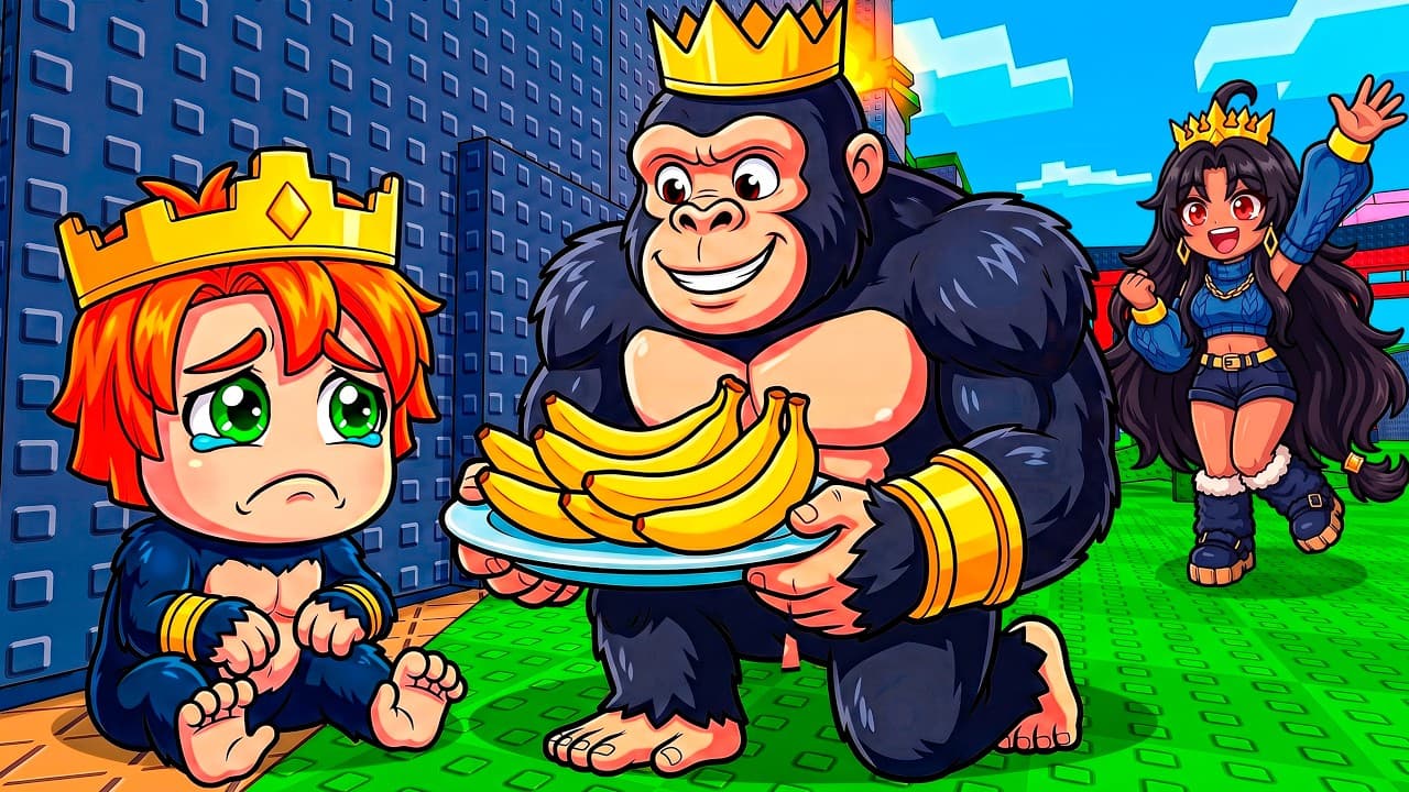 ADOPTED By GORILLA KING In Steal an Egg!