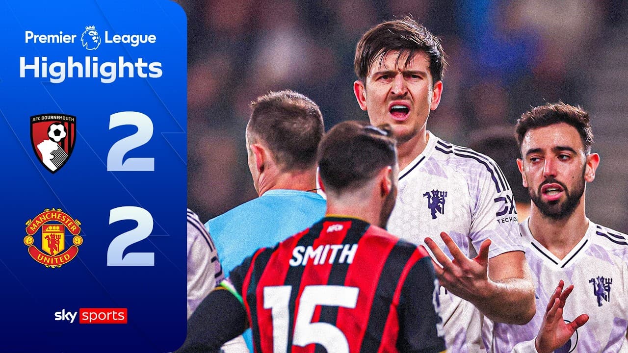 Maguire sent off in CHAOTIC second half | Bournemouth 2-2 Man Utd | Premier League Highlights