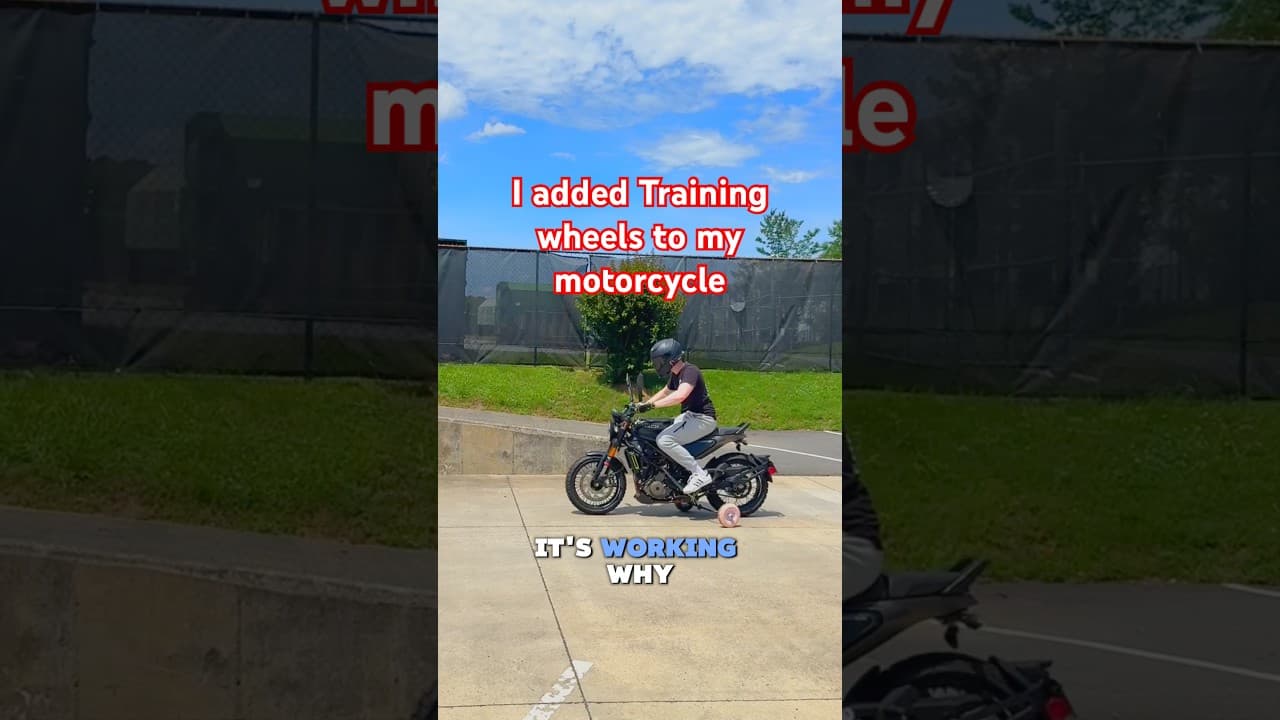I put training wheels on my motorcycle #diy #craft #crafts #motorcycle #bikerboy